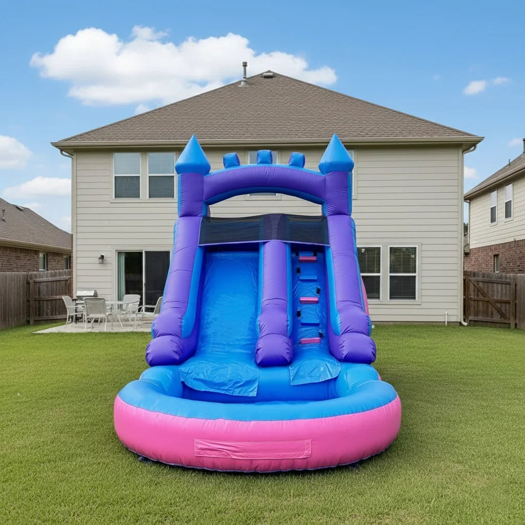 Tobogán Hinchable Acuático de Calidad Comercial con Piscina Inflable para Adultos y Niños, Incluye Soplador