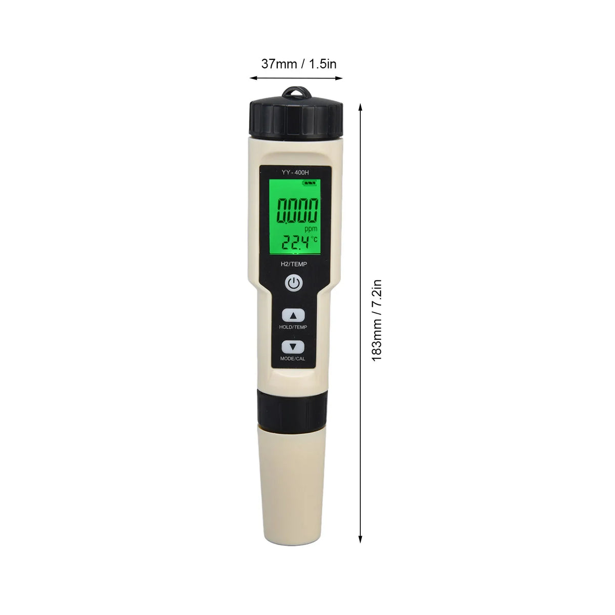 Lápiz de Prueba de Hidrógeno de Alta Sensibilidad con Pantalla LCD Retroiluminada Medidor Digital de Hidrógeno para Acuarios Jardinería Laboratorios