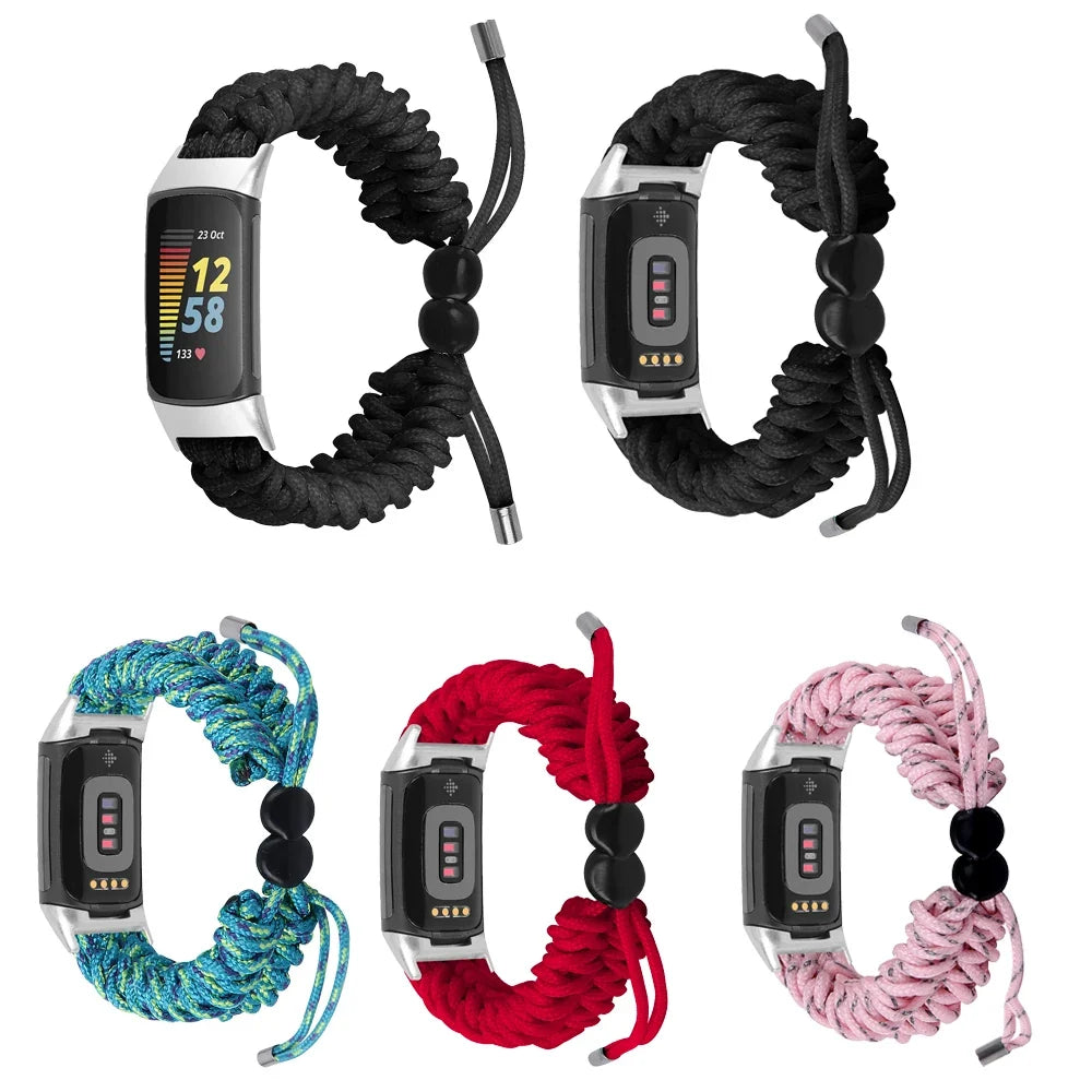 Fitbit Charge Braided Rope Band - Adjustable Drawstring Strap