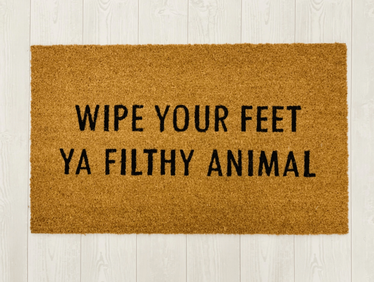 Wipe Your Feet Funny Doormat Outdoor Welcome Mat Quote Rug For Porch