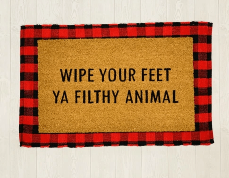 Wipe Your Feet Funny Doormat Outdoor Welcome Mat Quote Rug For Porch