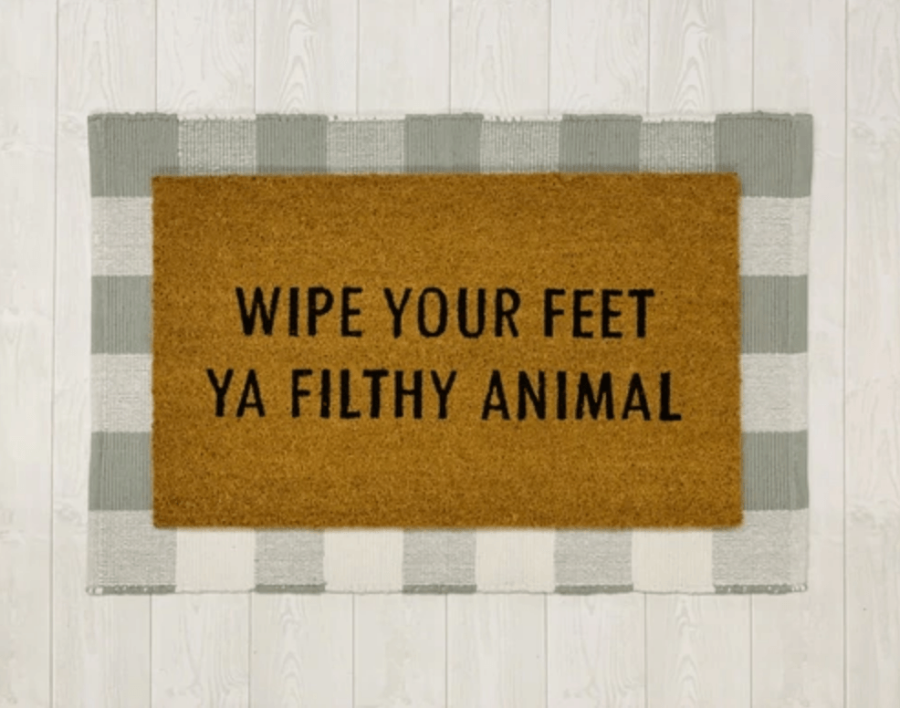 Wipe Your Feet Funny Doormat Outdoor Welcome Mat Quote Rug For Porch