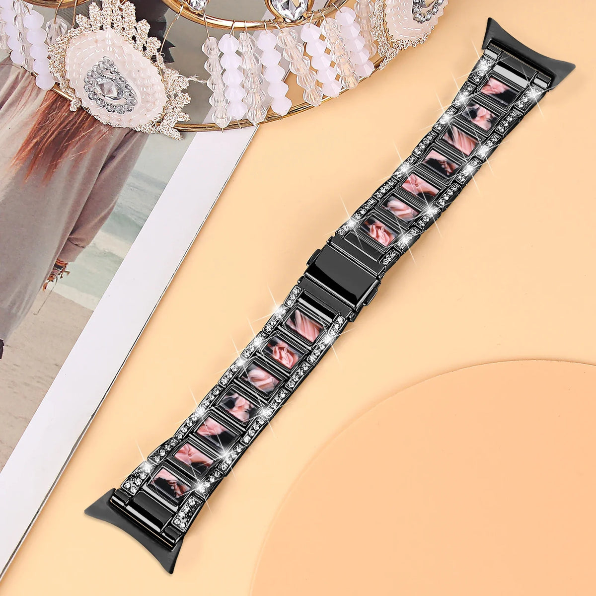 Google Pixel Watch 41mm Diamond Zinc Alloy Bracelet Band