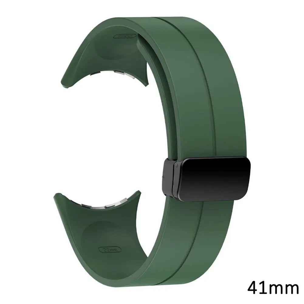 Google Pixel Watch Magnetic Silicone Folding Buckle Band
