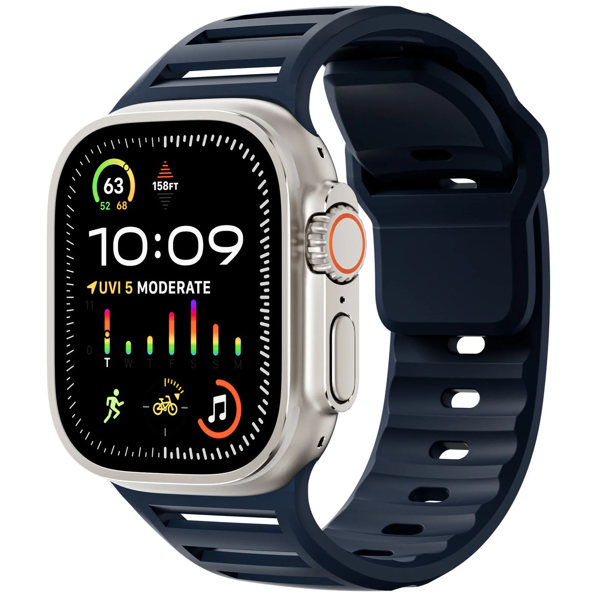 Apple Watch Sport Silicone Strap - Flexible, Waterproof Band