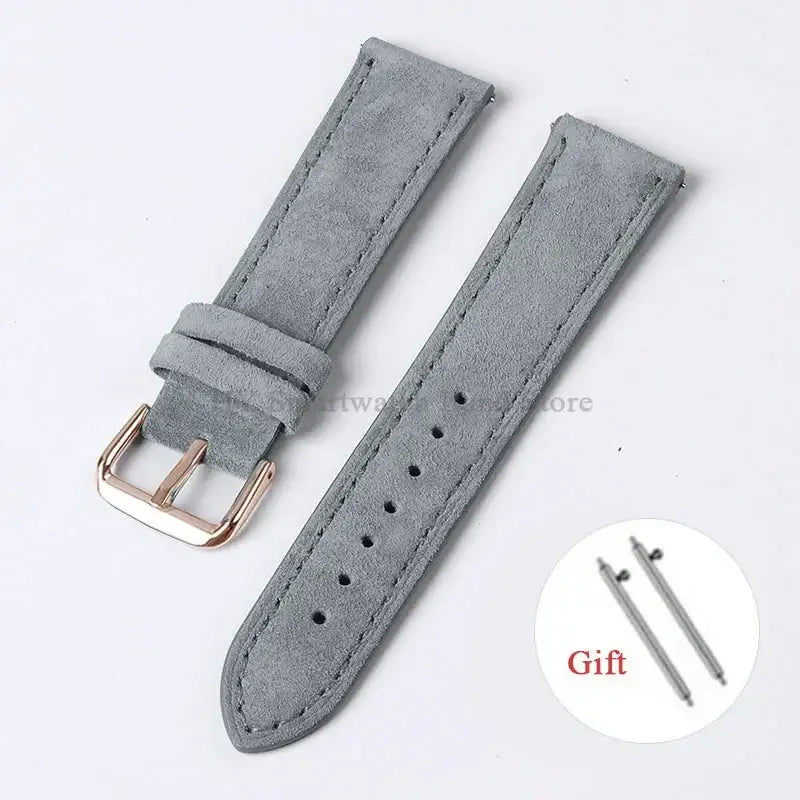 Amazfit Leather Watch Strap Vintage Suede Quick Release - Handmade Stitching