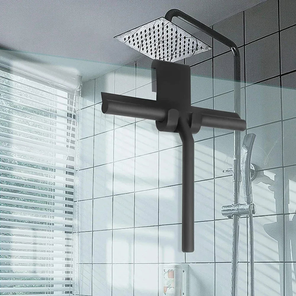 Limpiador de cristales de ducha con rasqueta de silicona, para espejos de baño, limpiacristales de ducha