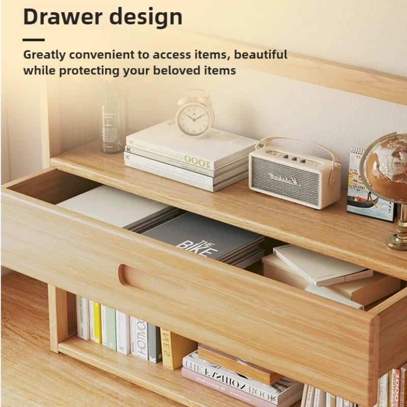 Household Goods Simple Desktop Bookshelf Dormitory Multi-layer Storage Rack Home Student DeskSolid Wood With Extraction Rack
