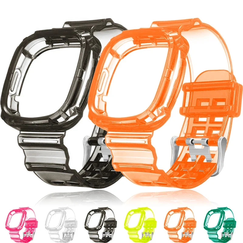 Fitbit Versa 3 / 4 Transparent Band with Integrated Case