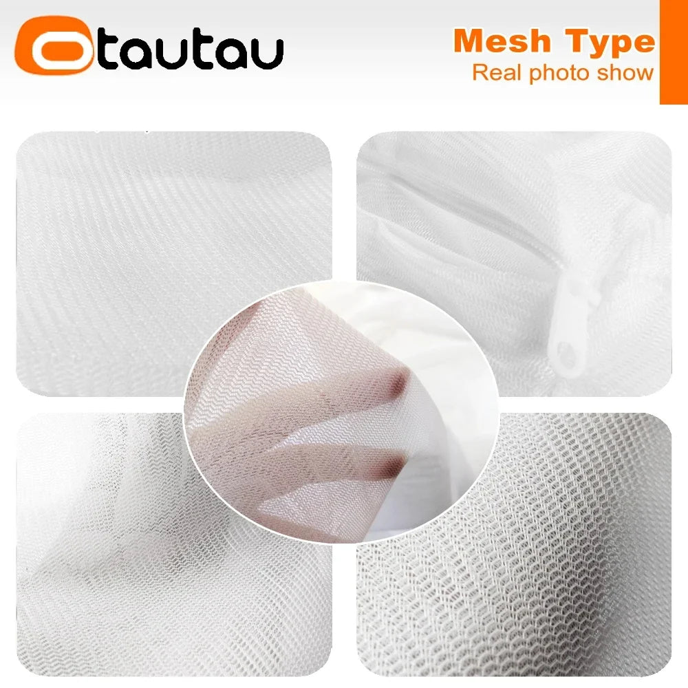 OTAUTAU Replacement Pouf Mesh Inner Liner Cover Without Filling Removable Washable Lazy Sofa Insert for Bean Bag Puff Couch Sac