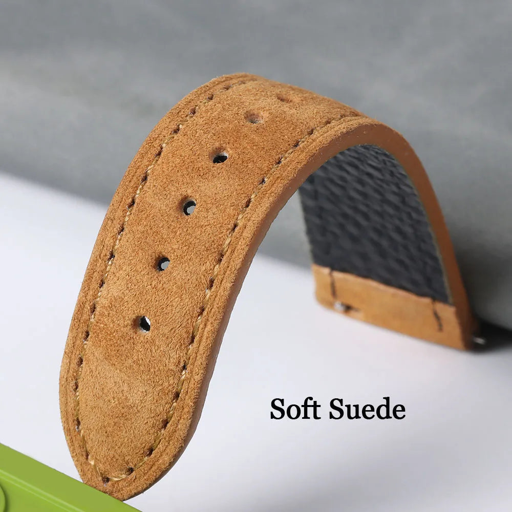 COROS Suede Leather Watch Band for COROS Smartwatch Unisex Comfort Strap