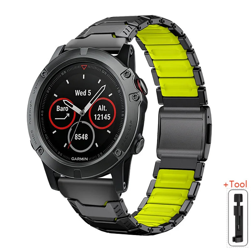 Garmin Titanium Magnetic Smartwatch Band