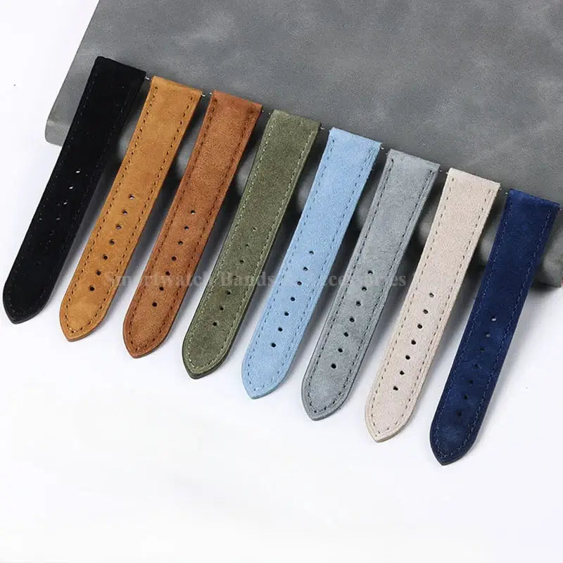 Amazfit Leather Watch Strap Vintage Suede Quick Release - Handmade Stitching