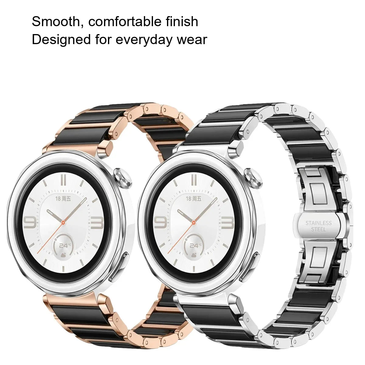 Google Pixel Watch Ceramic & Stainless Steel Bracelet Band