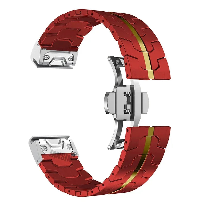 Garmin Stainless Steel Smartwatch Band - QuickFit Metal Bracelet