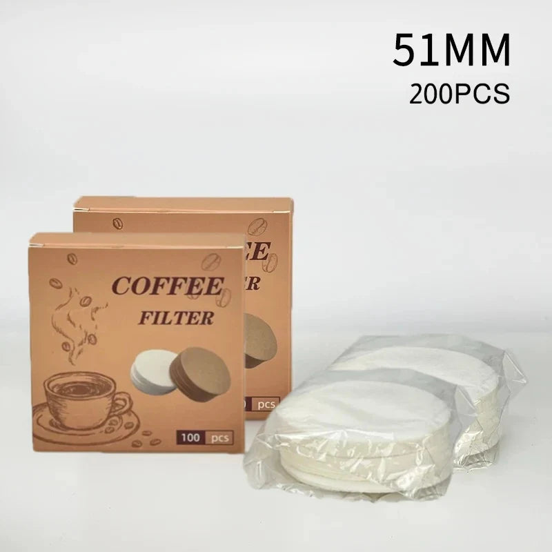 Coffee Filter Paper Espresso Paper Filters 51mm 53mm 58mm 100/200pcs Puck Screen For Delonghi Breville Portafilter Machine Tools
