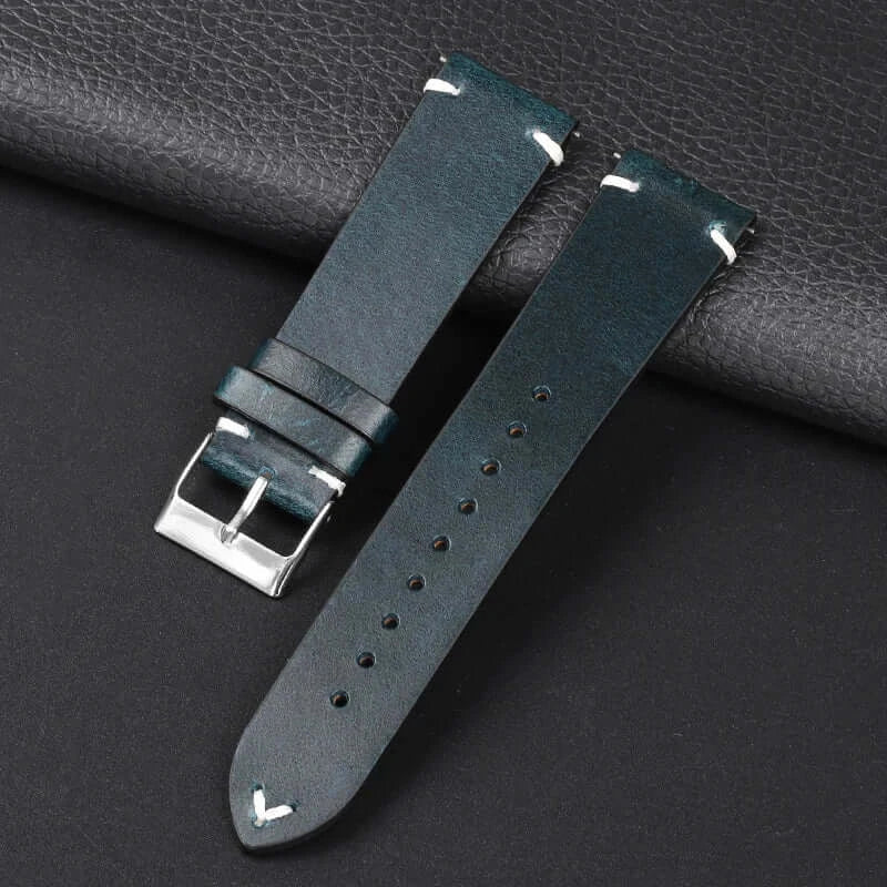 Amazfit Leather Watch Band Retro Oil Wax Calfskin For Smartwatch Replacement