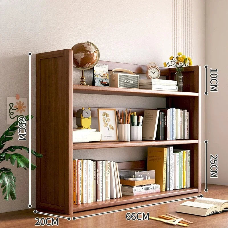 Household Goods Simple Desktop Bookshelf Dormitory Multi-layer Storage Rack Home Student DeskSolid Wood With Extraction Rack