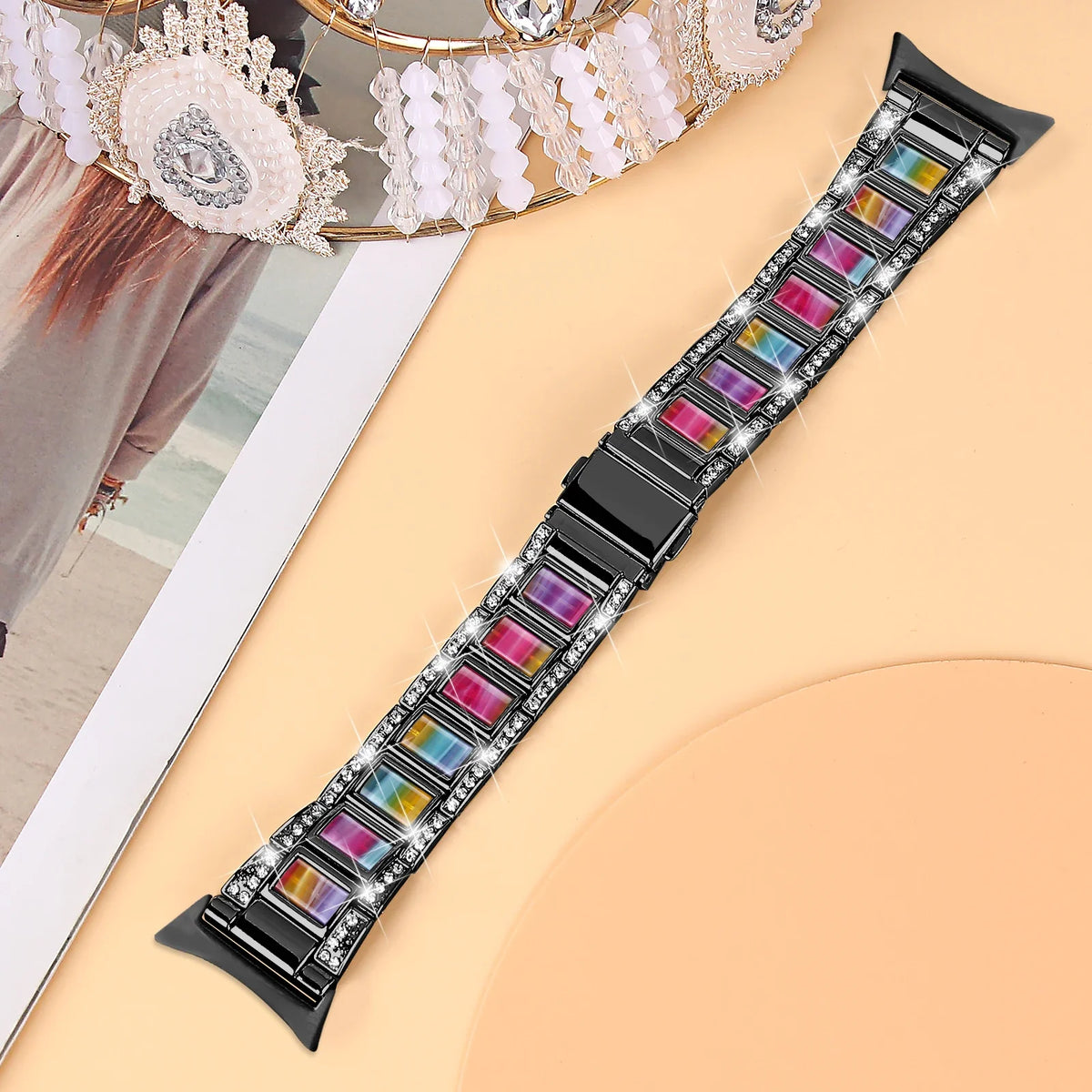 Google Pixel Watch 41mm Diamond Zinc Alloy Bracelet Band