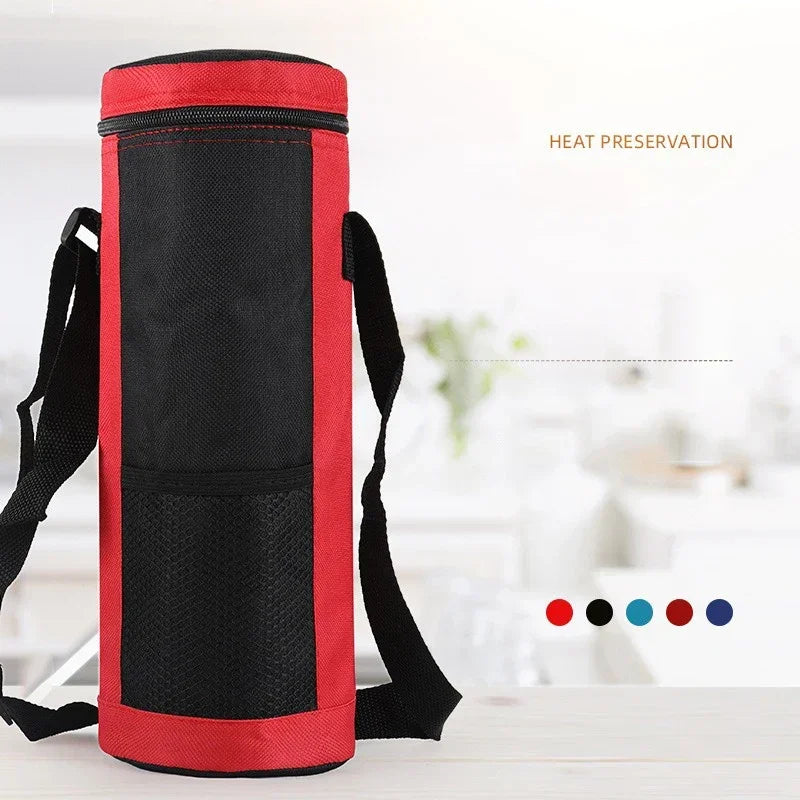 Bolsa Térmica Portátil con Correas de Transporte, Funda Aislante de Tela Oxford, Película de Aluminio, para Viajes, Camping, Mantiene las Bebidas Frías/Calientes