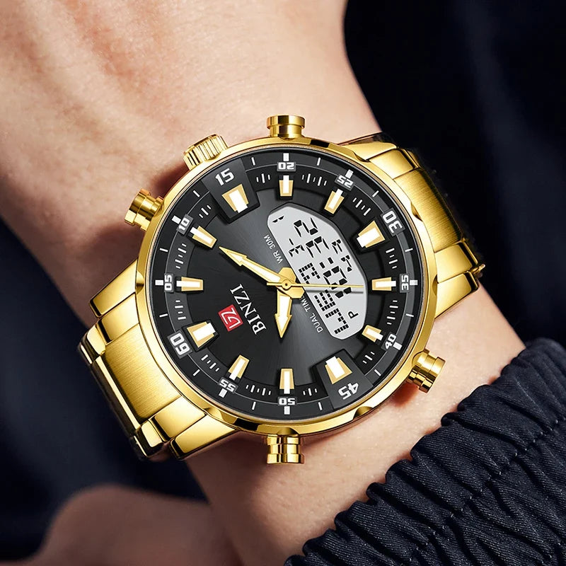 Men’s Analog-Digital Quartz Dress Watch with Chronograph
