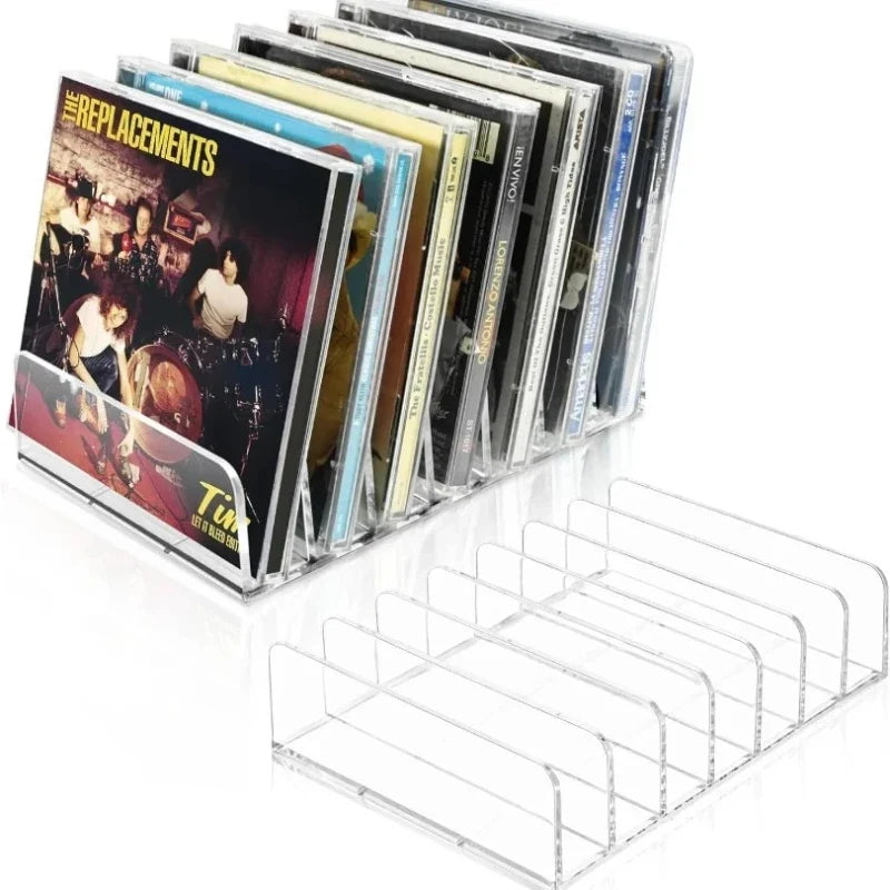Organizador de DVD/CD, bandeja organizadora de paletas de sombras, estante de cosméticos, compartimento para herramientas de maquillaje, estante organizador de gafas de sol
