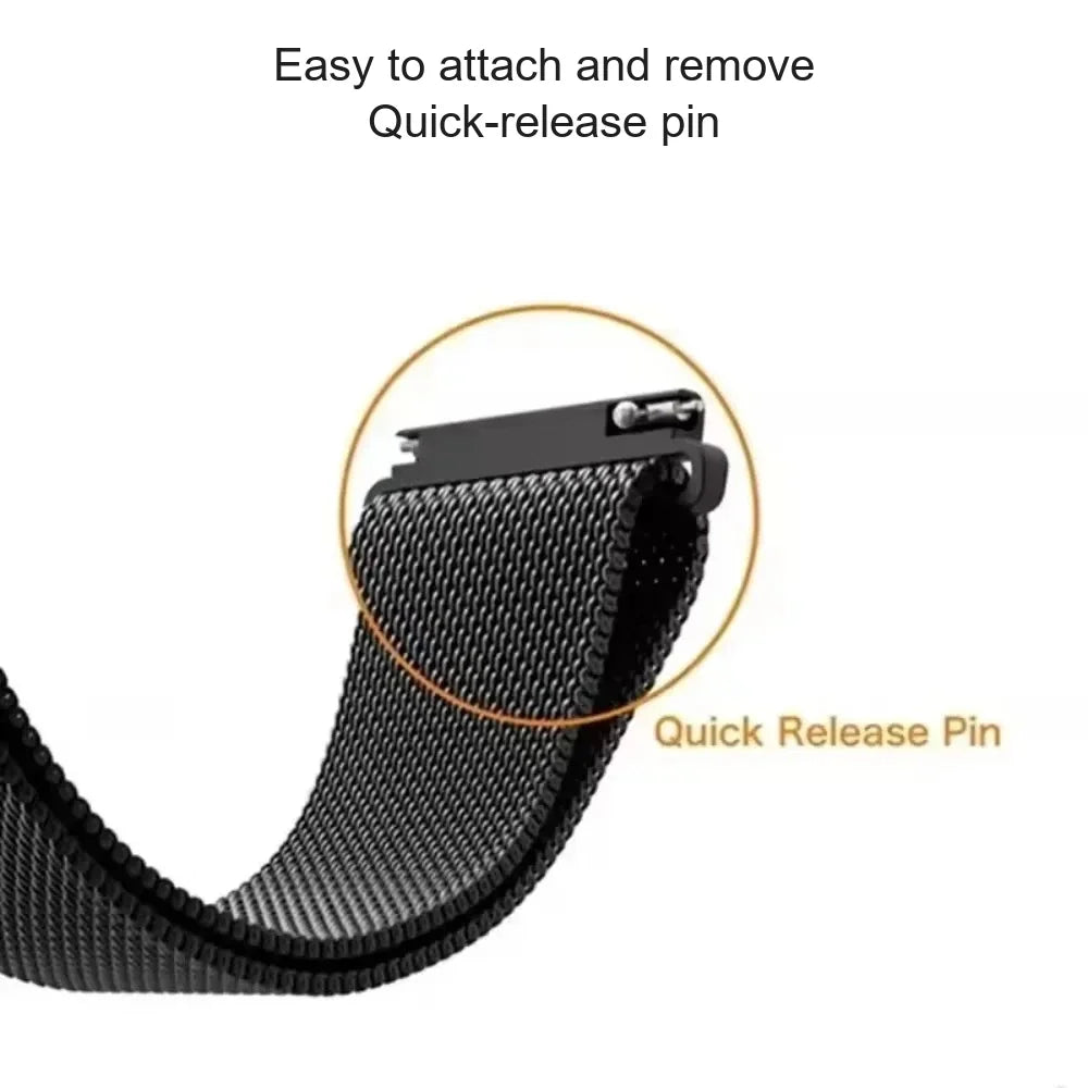 Garmin Milanese Smartwatch Band - Magnetic Metal Strap