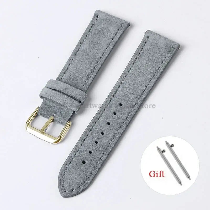 Amazfit Leather Watch Strap Vintage Suede Quick Release - Handmade Stitching