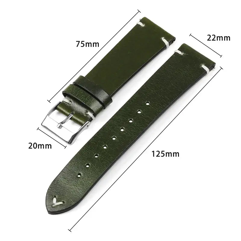 Amazfit Leather Watch Band Retro Oil Wax Calfskin For Smartwatch Replacement