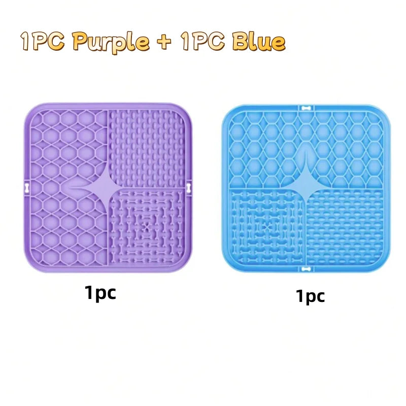 Silicone Dog Lick Mat with Suction Cups – Slow Feeder Lick Pad for Dogs