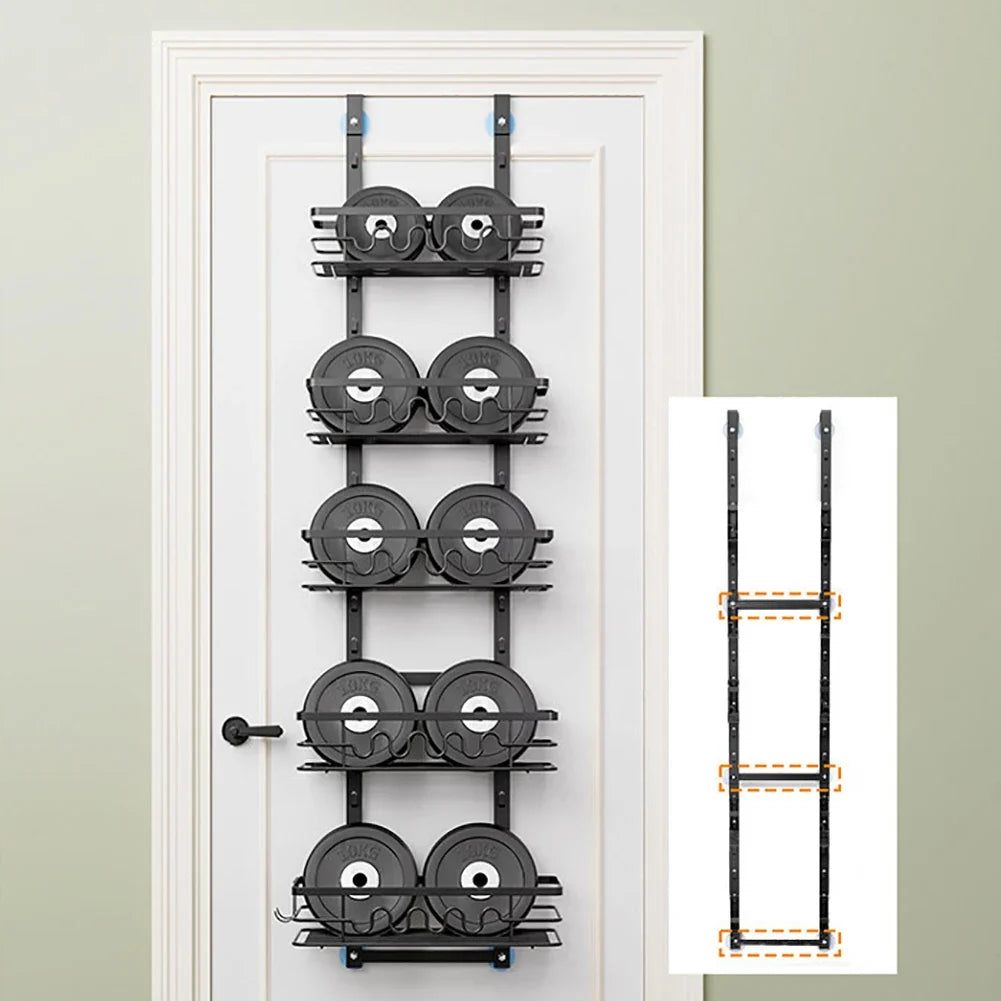 Organizador de despensa colgante para puerta, estantes de almacenamiento multicapa, especiero metálico colgante para puertas de cocina y baño