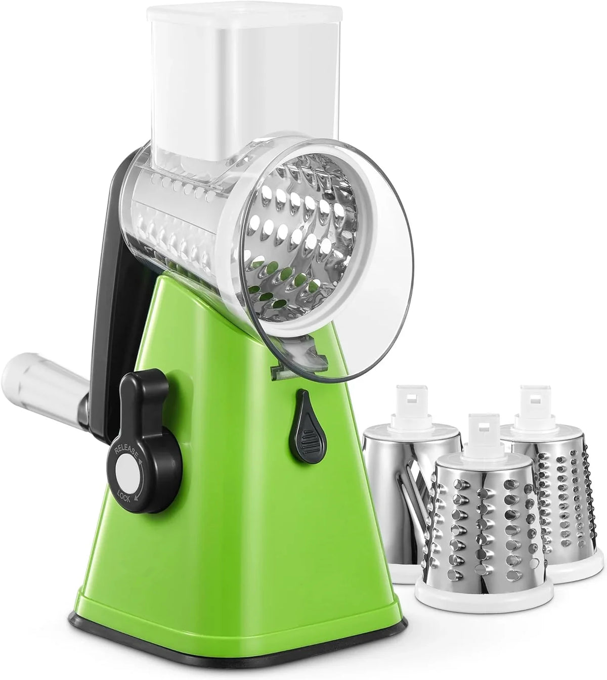Ralladores rotatorios multiusos, mandolina de cocina, cortador de verduras, cortador de queso, triturador, molinillo de patatas para nueces, cebolla, zanahoria YY002
