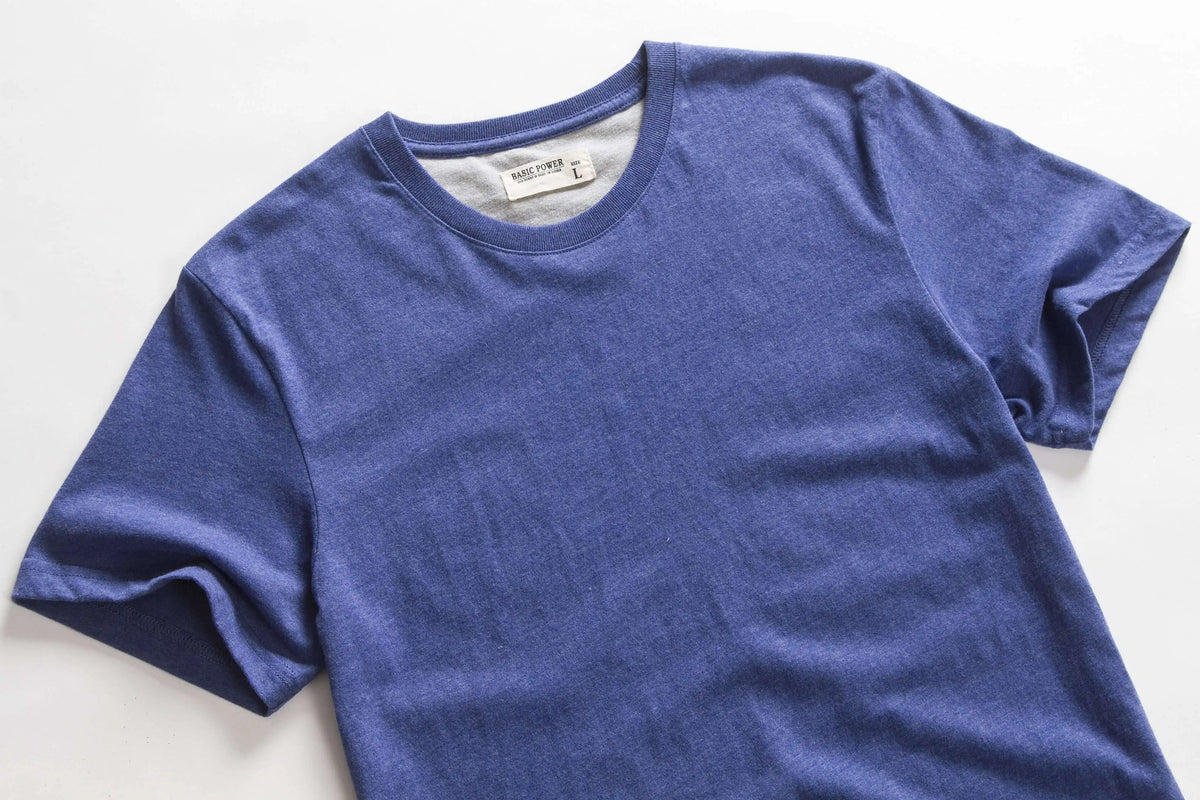 Men's Cotton Basic T-Shirt, Casual Short Sleeve Streetwear Tee