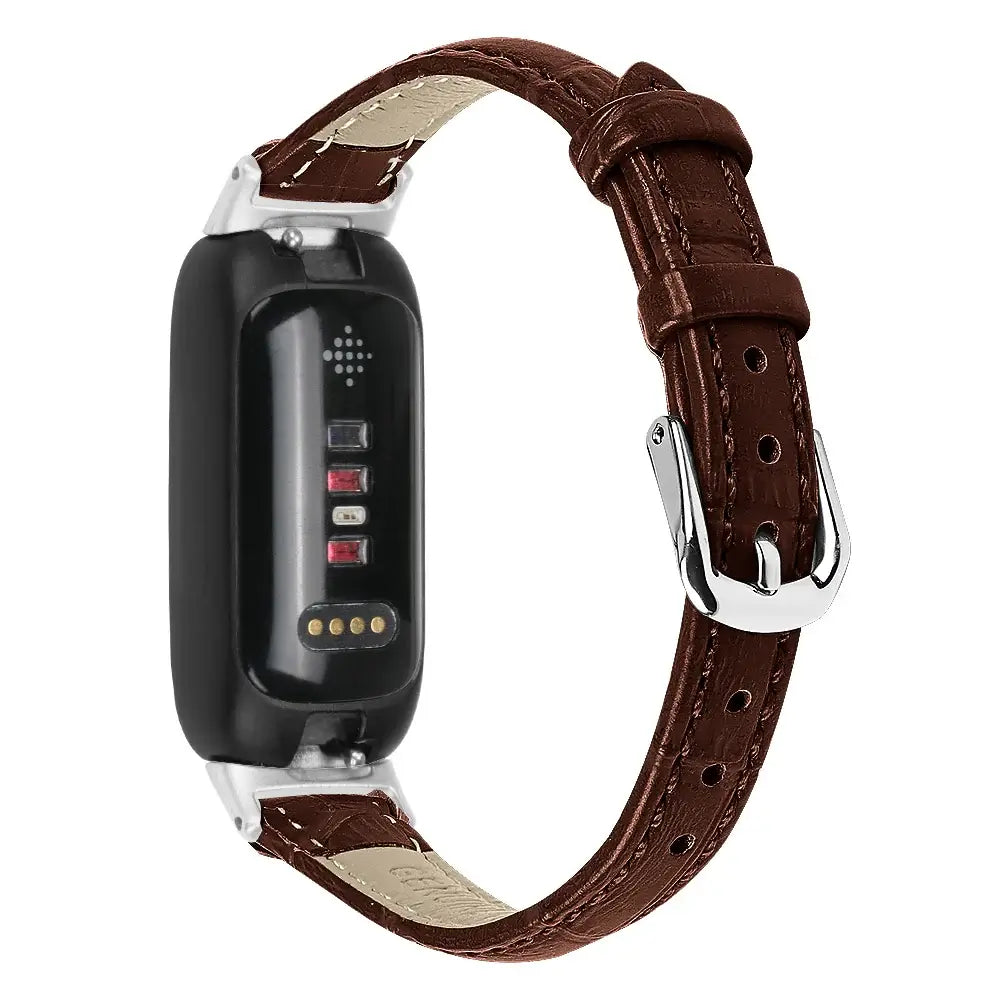 Fitbit Inspire 3 Slim Leather Band – Elegant Minimalist Strap