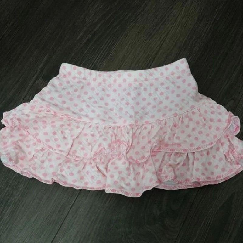Women's Skirt Fashion Streetwear Pink Polka Dot Pattern Sports Casual Style vintage Y2K Emo Girls Sweet Harajuku Cute Slim Skirt