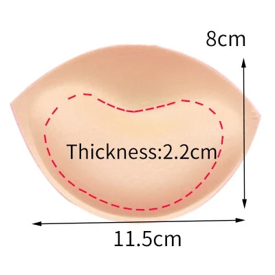 1pair Sponge Inserts In Bra Padded for Swimsuit Breast Push Up Fill Brassiere Breast Patch Pads Women Intimates Accessories