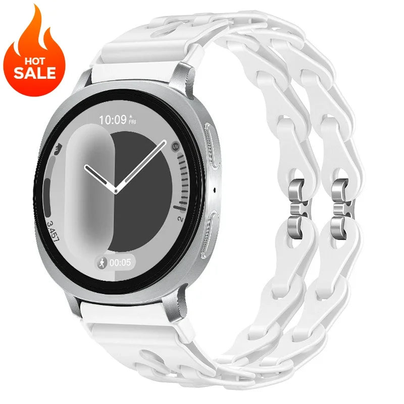 Samsung Galaxy Silicone Chain Watch Band – Watch8/Watch8 Classic/Watch9/Ultra/Ultra2 Multi
