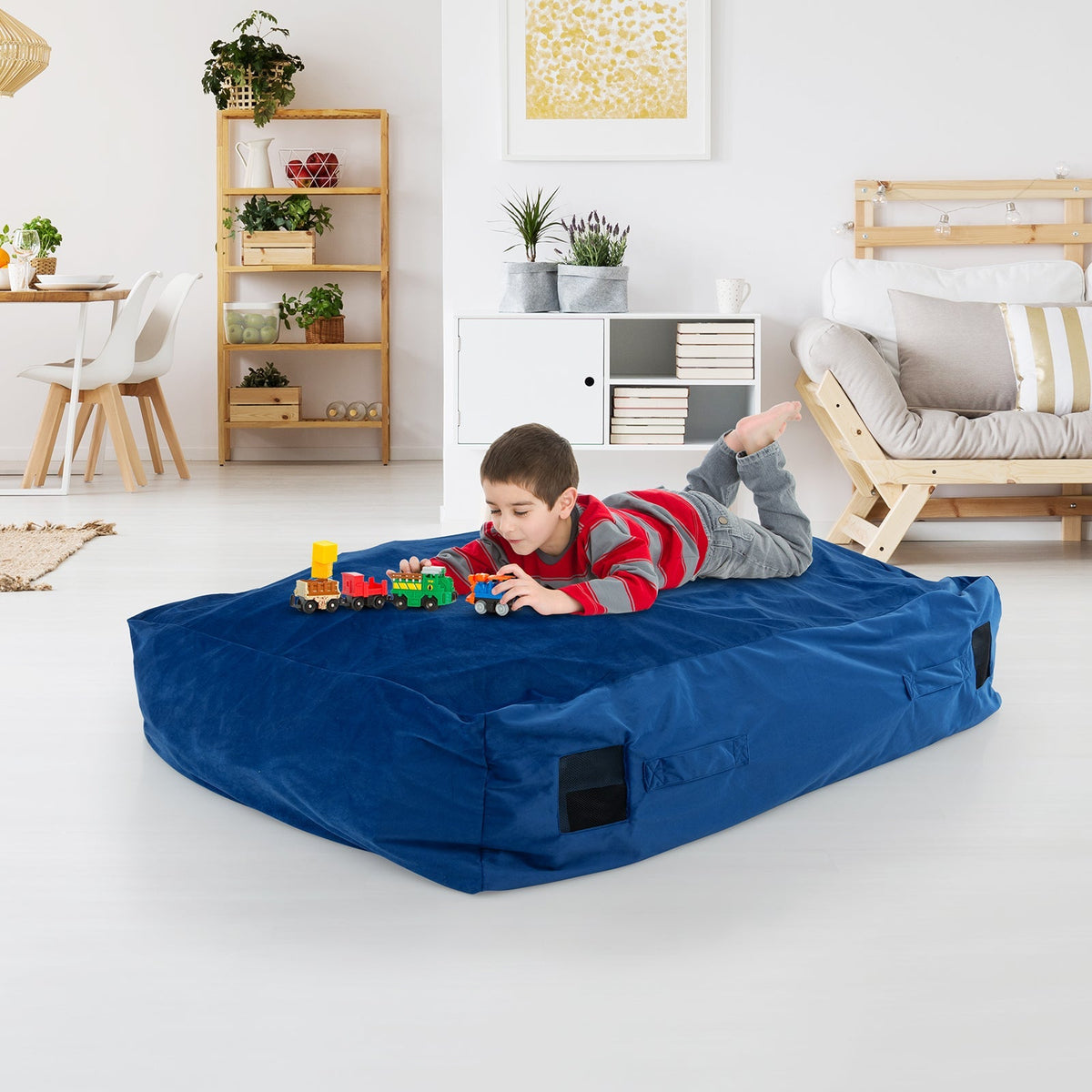 Colchoneta Sensorial Crash Pad de 47 x 35.5 pulgadas con Bloques de Espuma y Cubierta Lavable