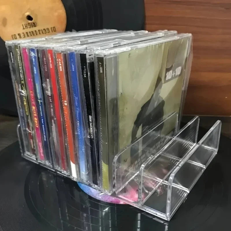 Organizador de DVD/CD, bandeja organizadora de paletas de sombras, estante de cosméticos, compartimento para herramientas de maquillaje, estante organizador de gafas de sol