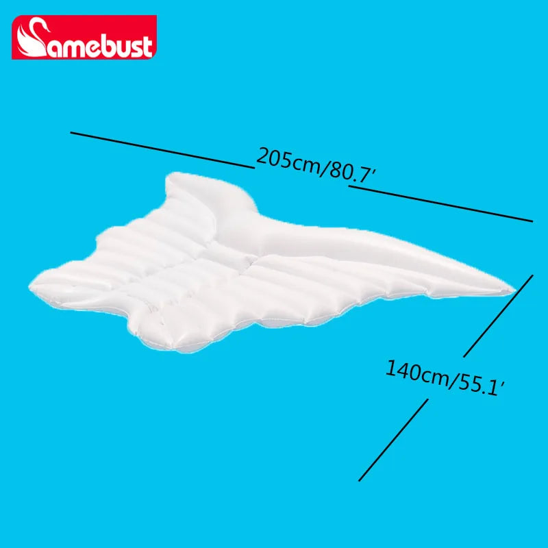 Camebust balsa inflable PVC Fila flotante mariposa flotadores de piscina alas de ángel flotante de agua