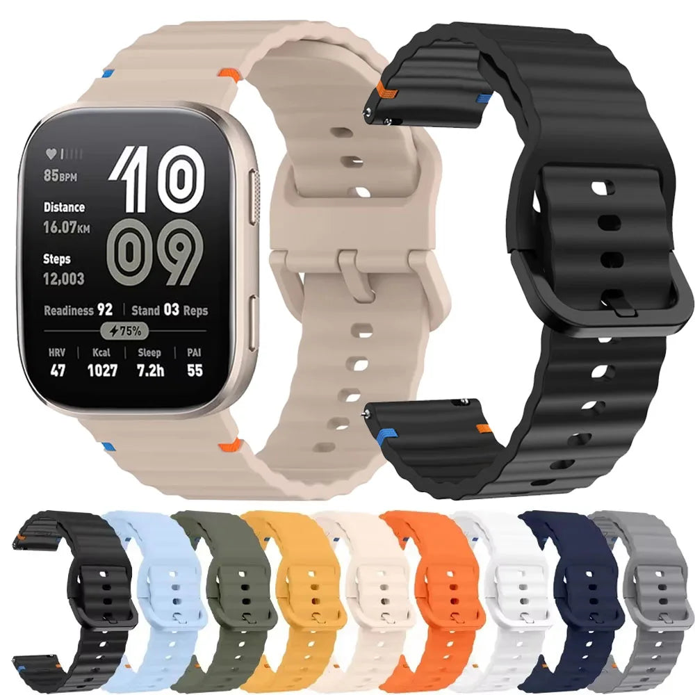 Motorola Moto Smartwatch Silicone Watch Band - Wave Suture Sports Strap