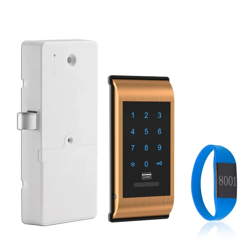 JCEM102 Electronic Keypad & RFID Cabinet Lock – Golden or Silver