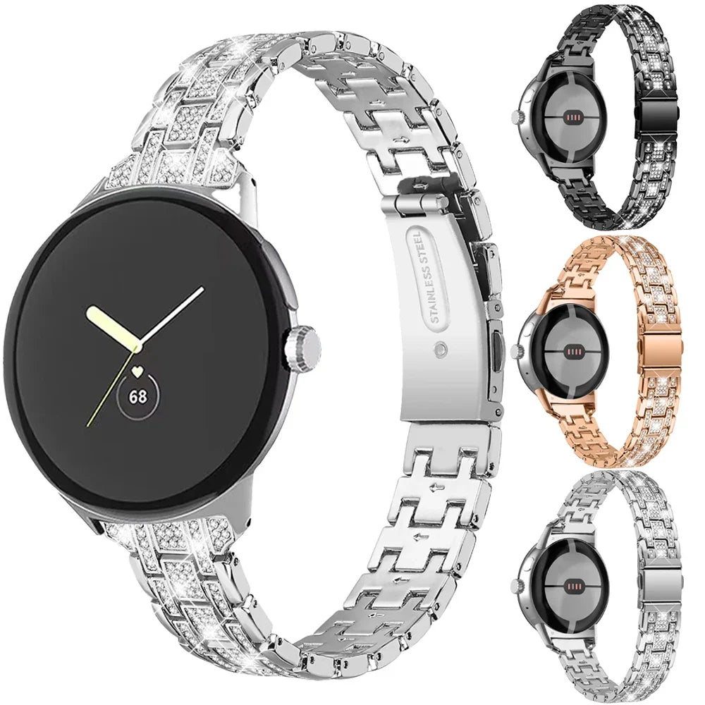Google Pixel Watch 41mm Bling Zinc Alloy Bracelet Band