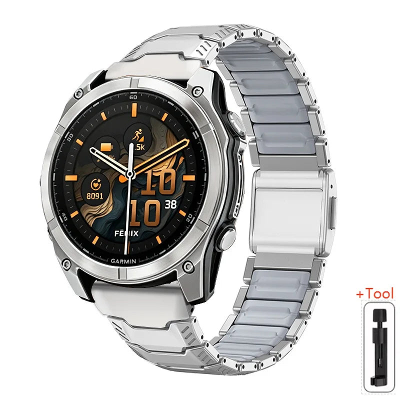 Garmin Titanium Magnetic Smartwatch Band