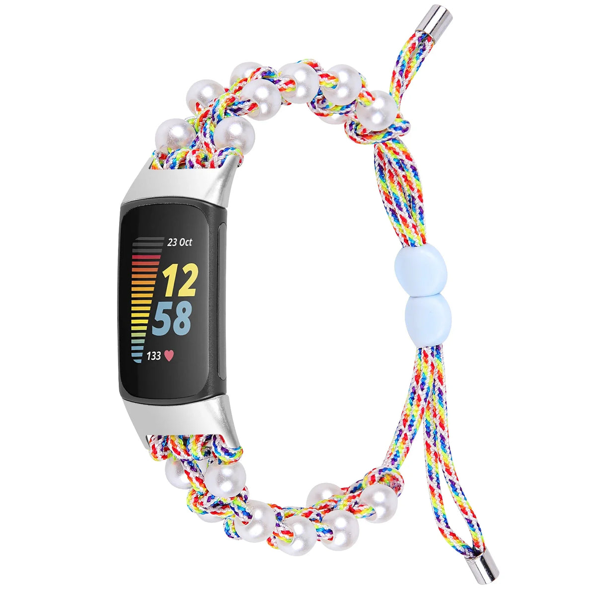 Fitbit Charge 2 / 3 / 4 / 5 / 6 Pearl-Style Braided Rope Band