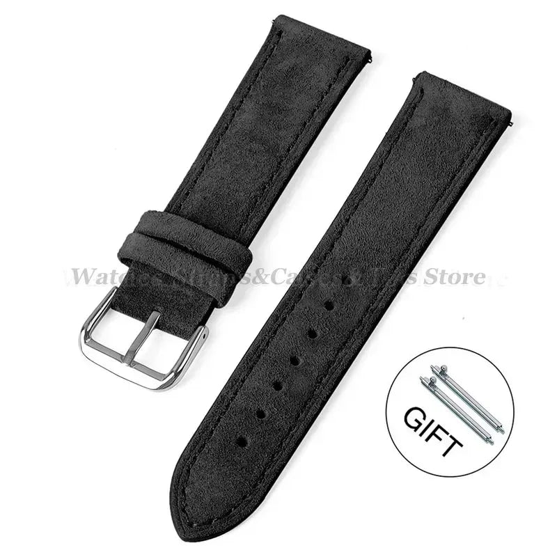 COROS Suede Leather Watch Band for COROS Smartwatch Unisex Comfort Strap