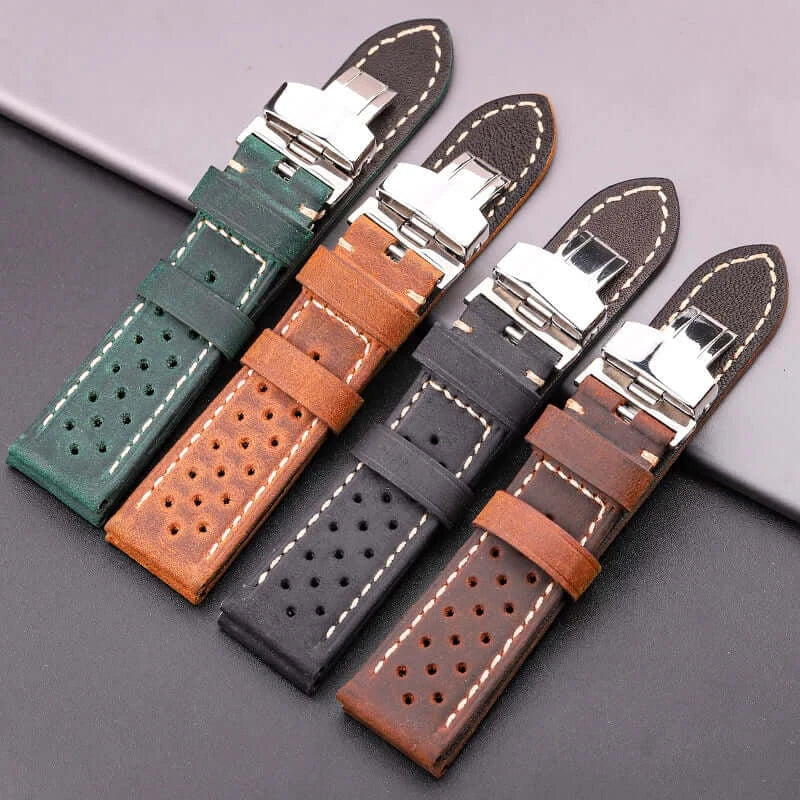 Samsung Galaxy Watch Leather Band Breathable Stylish Design