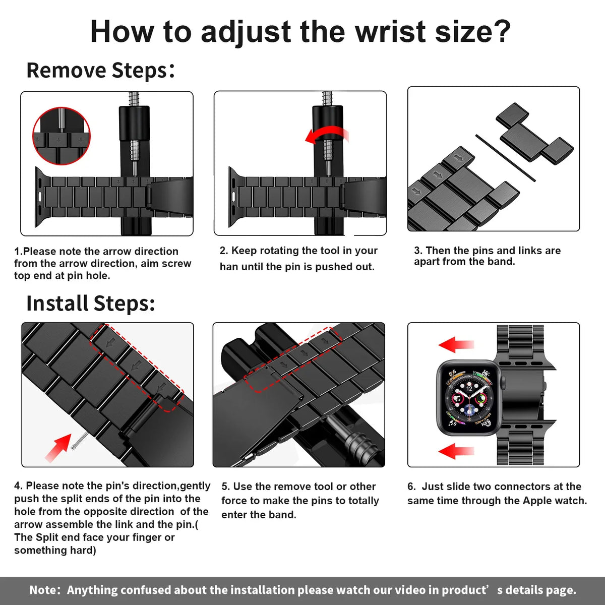 Apple Watch Stainless Steel Band - Premium Metal Bracelet