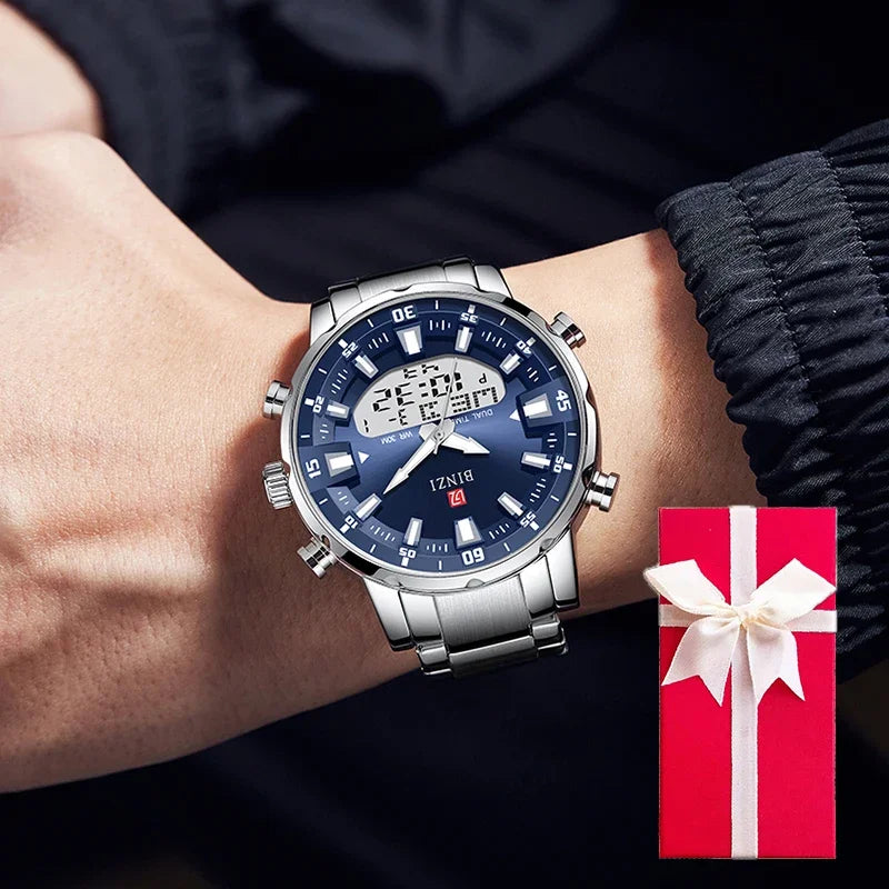 Men’s Analog-Digital Quartz Dress Watch with Chronograph