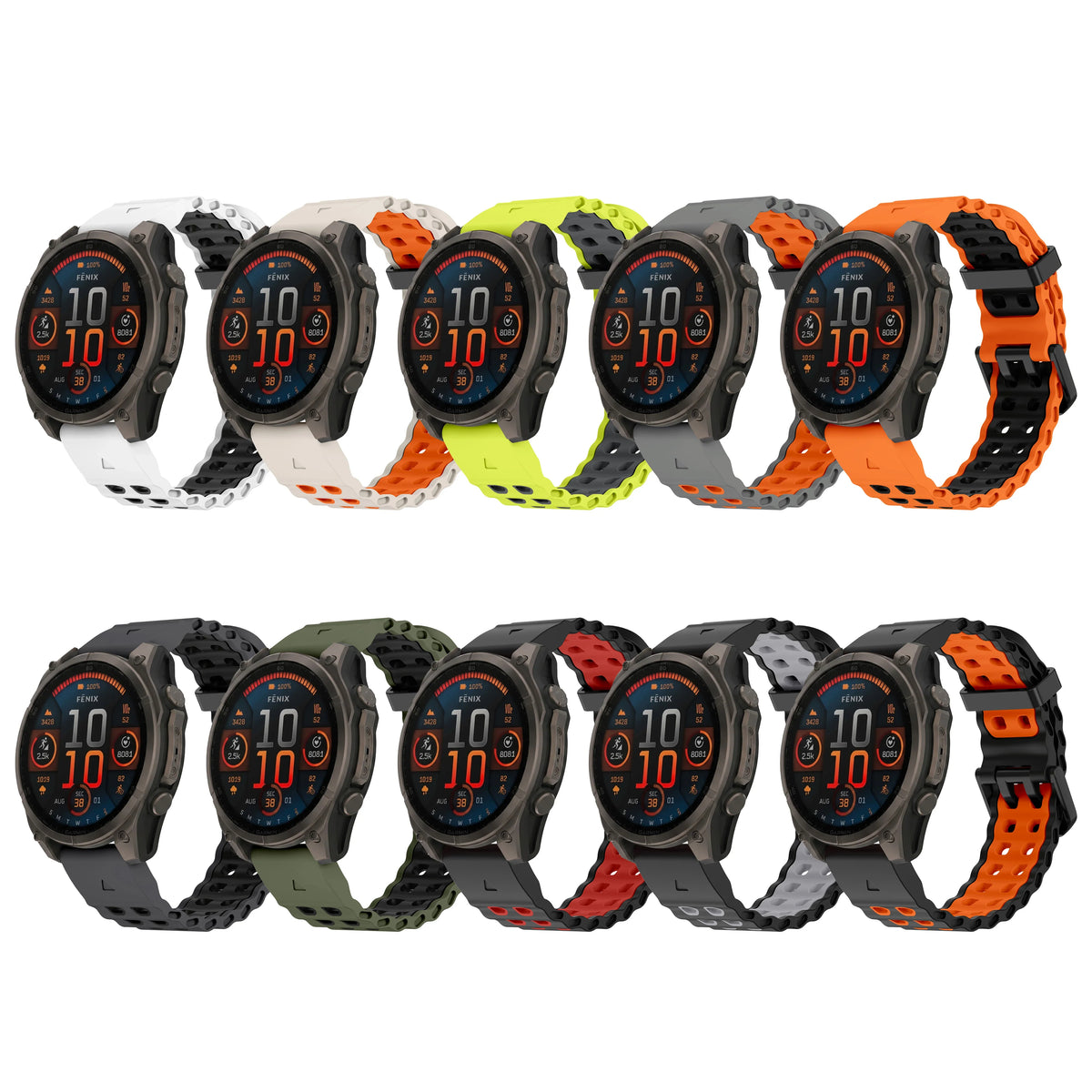 Garmin Two-Tone Silicone QuickFit Smartwatch Band